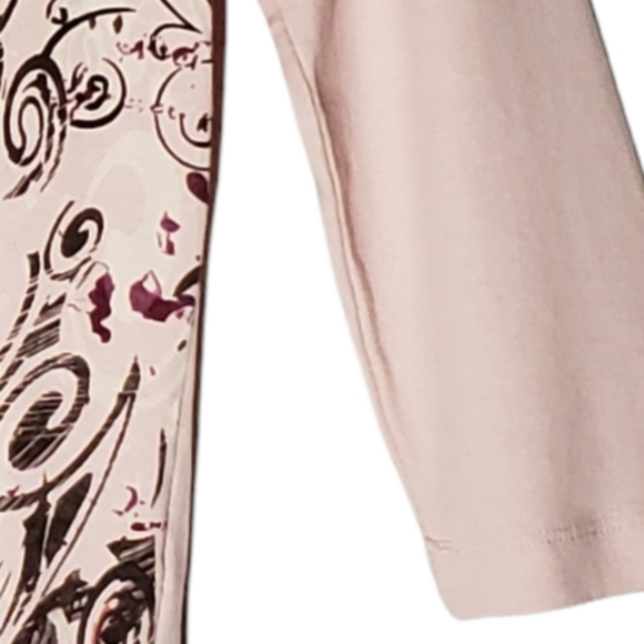 Allyson Whitmore PXL pink baddazed front pullover Top. 095 - Picture 3 of 4